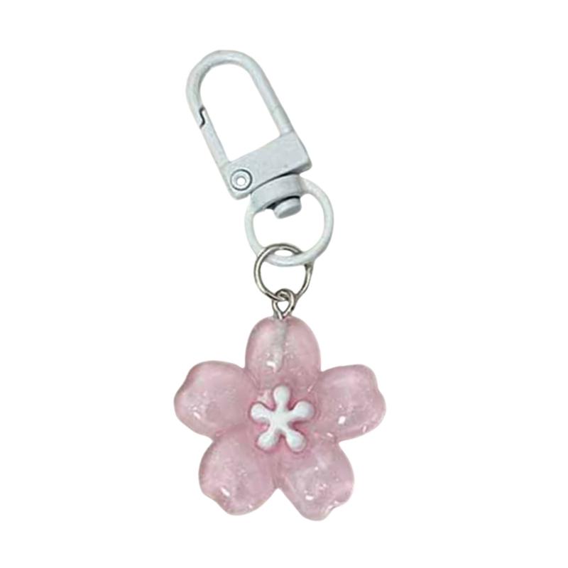 Stylish Flower Pattern Resin Keychain Pendant With Versatile Attachment Loop Perfect For Keychains Or Bag Charm