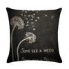 Dandelion Linen Pillowcase Sofa Car Waist Cushion Cover Home Soft Room Gift Printed On One Side 45*45Cm