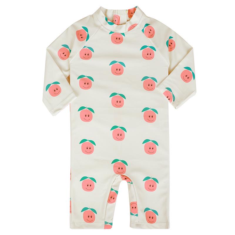 Kids' Cute Quick-Dry One-Piece Swimsuit: Long Sleeve, Sun Protection for Boys, Girls, Infants & Toddlers