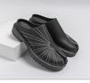 Men's Retro Split-Toe Leather Loafers & Mules - Large Size Slip-On Half Slippers