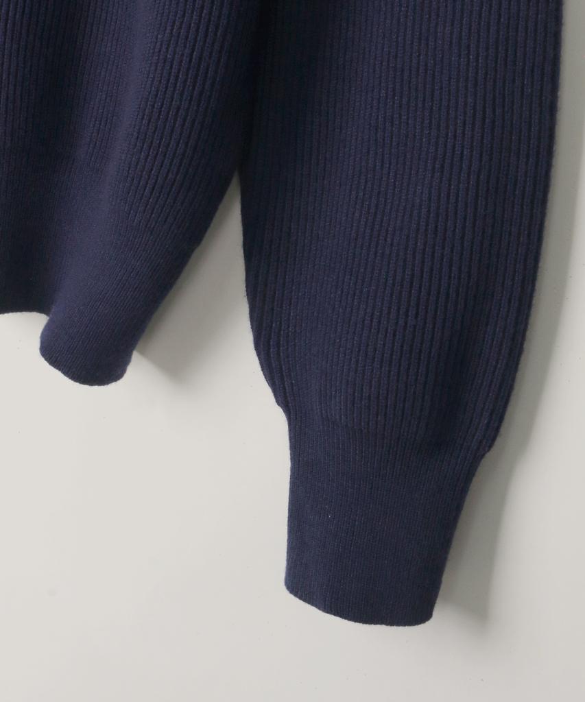 Indust Essential Round Knit Cardigan_Navy