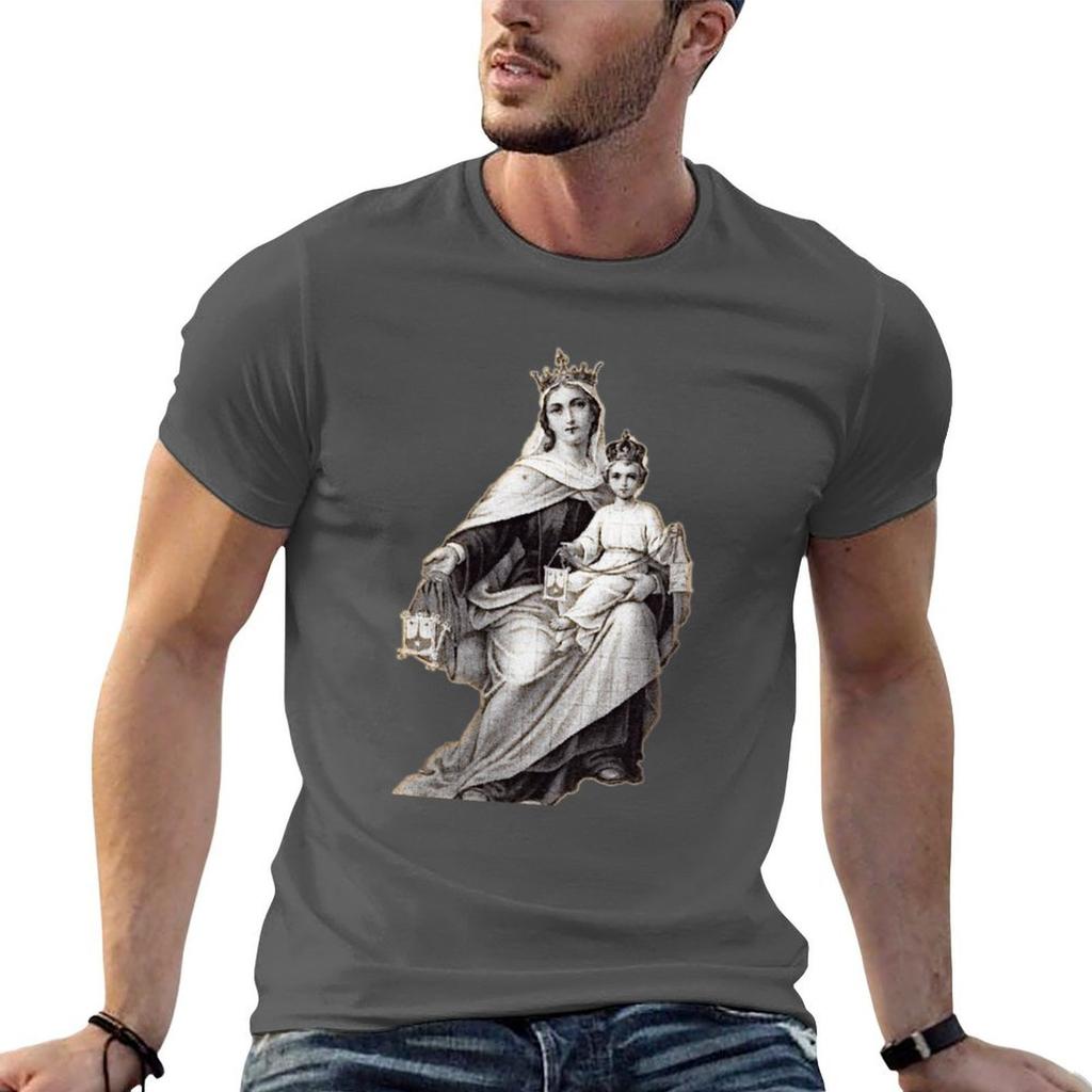 Our Lady Of Mount Carmel (Brown) Tshirt Blue Archive Gifts For Boyfriend Unisex Graphic T Shirts