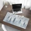 Elegant Decorative Desk Mat Watercolor Fog Forest 90x45 cm