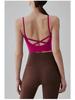 Criss-Cross Back Women's Sports Bra with Chest Pads - Yoga Vest & Fitness Camisole