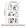 10Pcs Halloween Cute Ghost Temporary Tattoo Stickers Cartoon Horror Tattoos Stickers Waterproof Funny Decals For Kids Gift