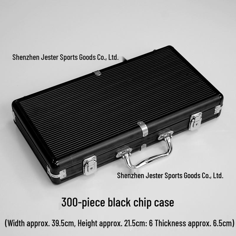 Black and Silver Aluminum Texas Hold'em Chip Storage Case