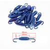 6X Blue Motorcycle Racer Exhaust Muffler Pipe System Swivel Springs/Puller /Hook