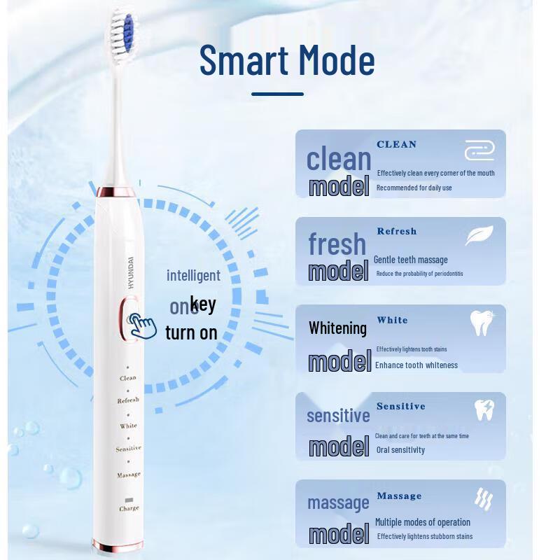 HYUNDAI X700 Sonic Electric Toothbrush CN Plug (adapter Included)