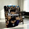 Manta Personalizada con Nombre y Estampado de Anime, Decoración del Hogar, Dormitorio, Sofá, Acampada, Sillón, Regalos para Cumpleaños Navidad