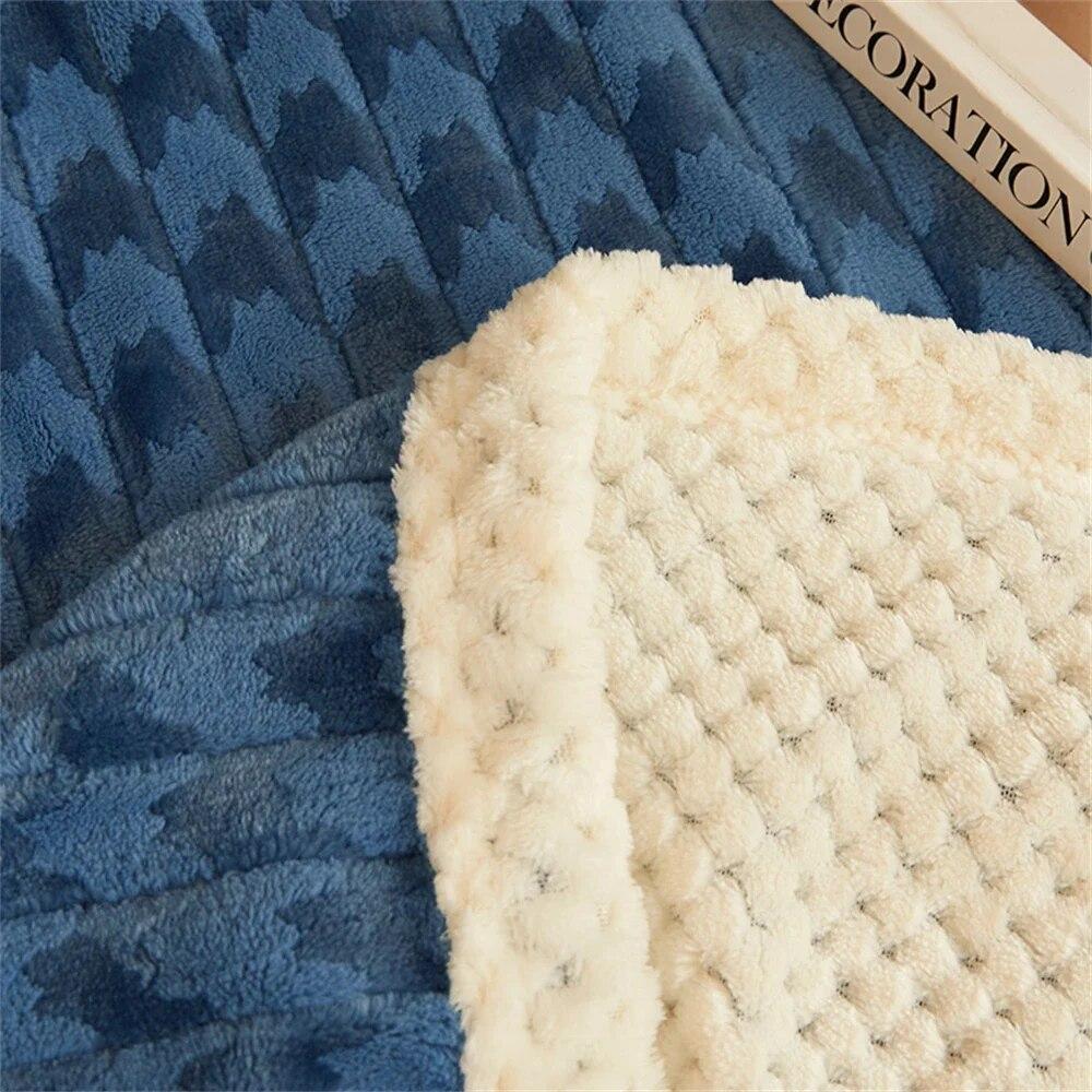 Thickened Blanket Soft Bedspread Shawl Blankets Portable Sofa Napping Warm Bedding Throw Blanket Bedroom Decoration Bed Cover