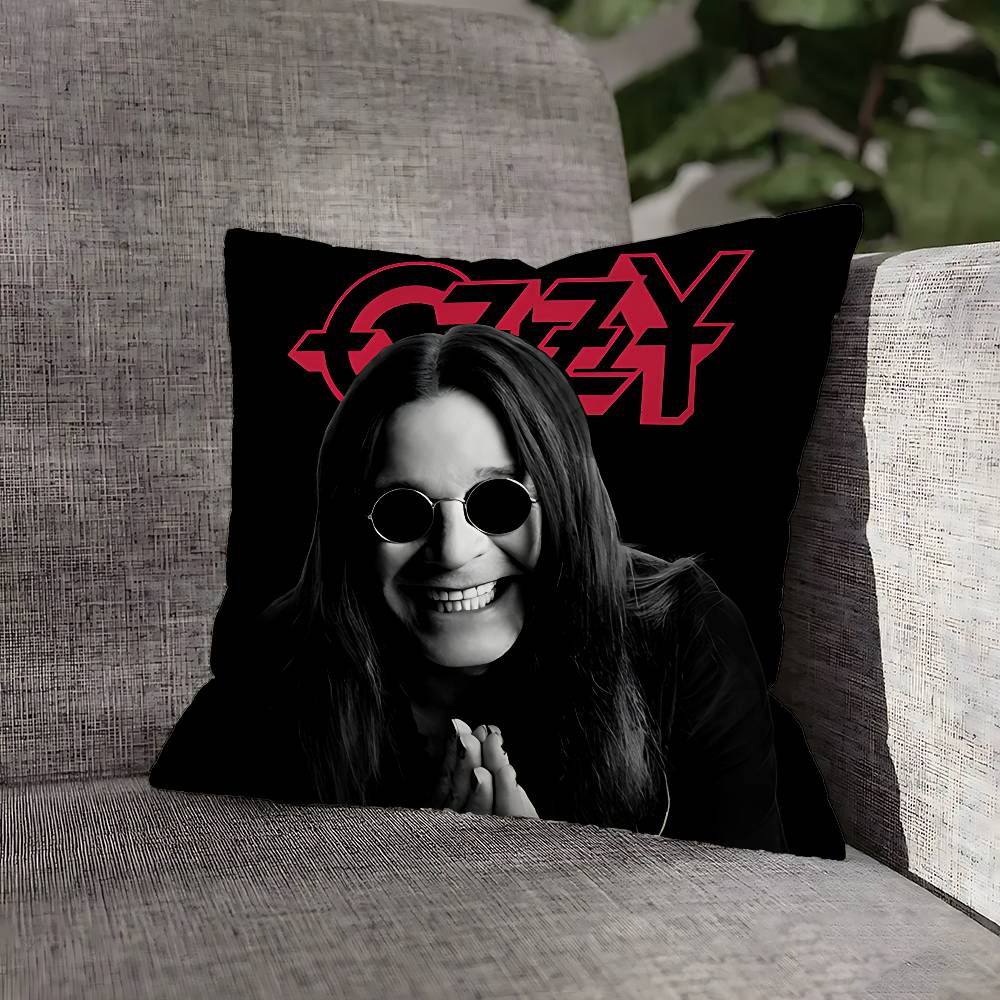 B-Black S-Sabbath Ozzy Pillow Case For Sofa Decor Car Office Room Printing Cushion Cover Decorations and Protector