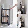 Tower Slim Wagon with Casters for Long Item Storage Wagon by Yamazaki Slim Gap Closet Entryway Wipers Storage, Black, Jitsugyo, Rack, Storage,