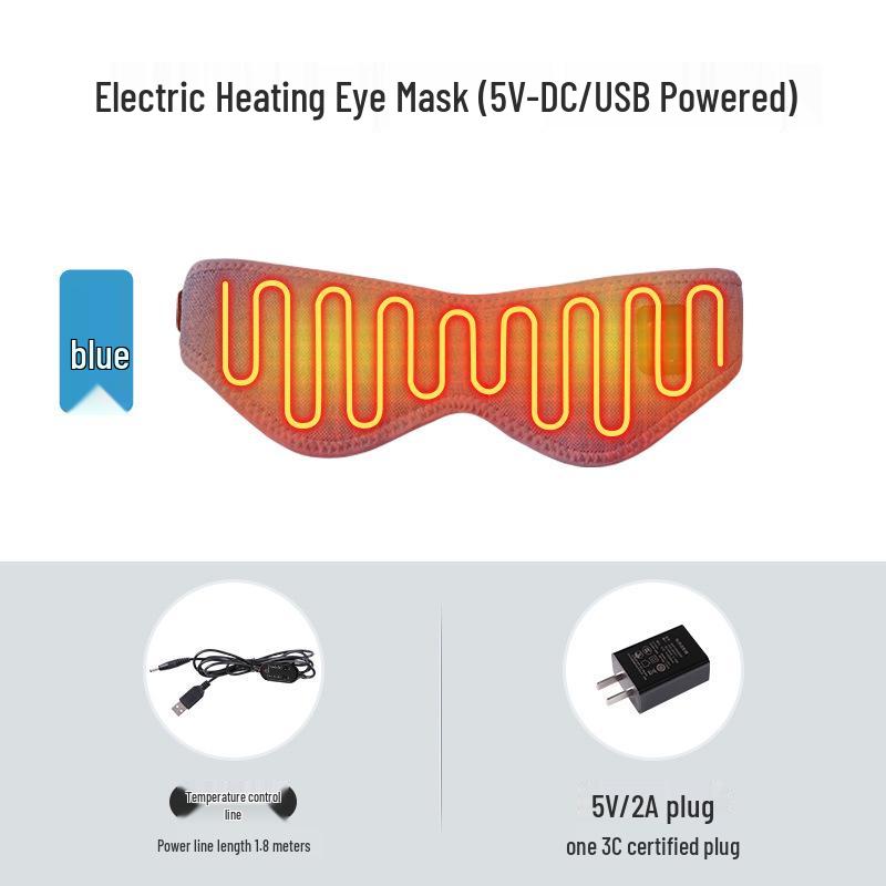 USB Rechargeable Electric Eye Mask: Heated Compress to Relieve Eye Fatigue for Sleep Shading, Suitable for Men and Women