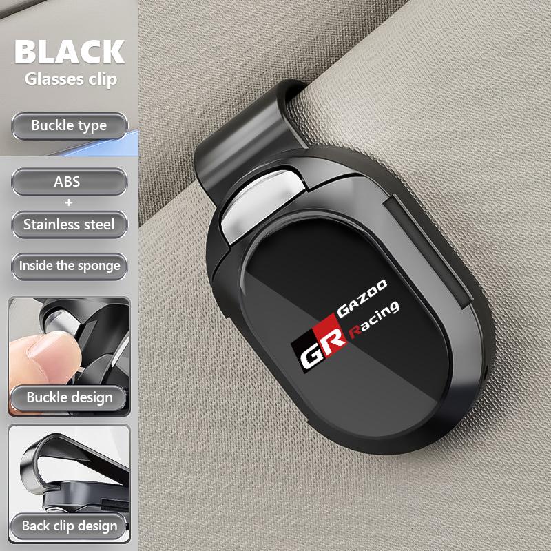 VCA2 Car-Mounted Eyeglass Holder Multi-Functional Sunshade Board Storage For Toyota Gazoo Racing TRD Corolla Yaris Chr Auris Rav4