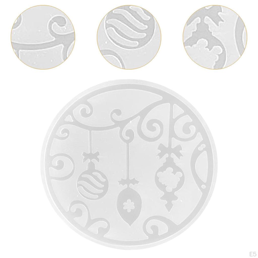 Christmas Coasters Model Crafts Cup Pad Creative Display Resin Epoxy for Living Room Home