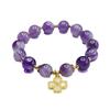 Juan Yu Lavender Amethyst Four-Leaf Clover Bracelet CB3071801