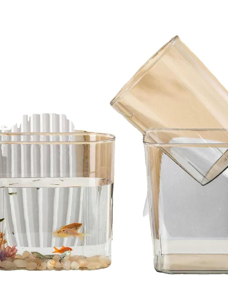 Acrylic Transparent Fish & Flower Arrangement Tank