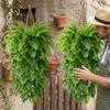 Plastic Artificial Hanging Monstera Vine UV Resistant Trailing Greenery Vine  Balcony