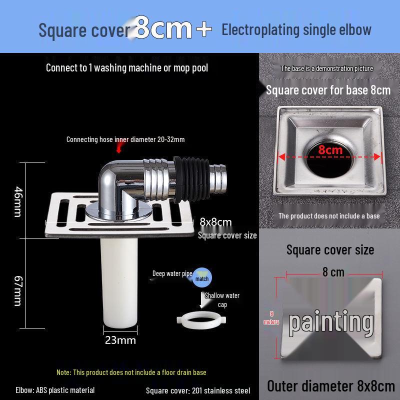 Dual-Purpose Drain Cover: Deodorant, Anti-Backflow, Overflow Protection