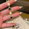 Sonnenthematischer Schmuck Handkette mit Imitationsperlen und funkelnden Strasssteinen für Damen