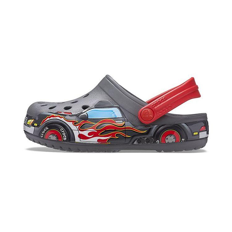 Crocs Classic Clog Truck Pattern Clogs Kids Footwear Slate-Grey 207074-0DA 24-25