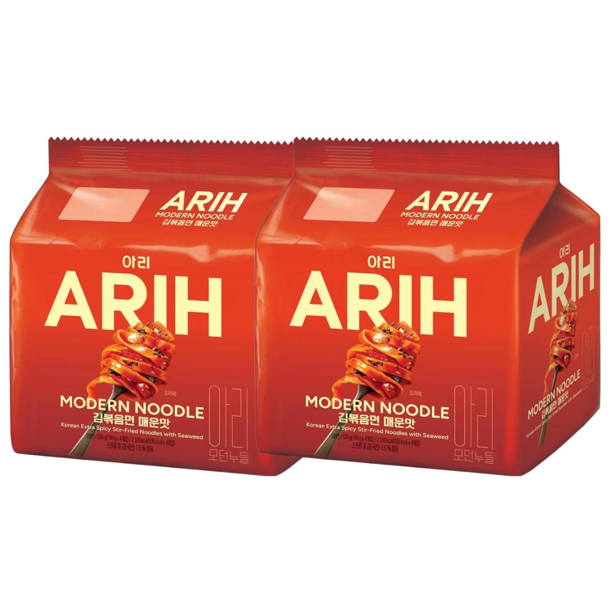 Paldo ARIH Moderne Noodle Pittige Kimchi Roerbak Gedurfde Pittige Smaak Kauwbare Textuur Instant Noedels 130g x 8 Pakken red