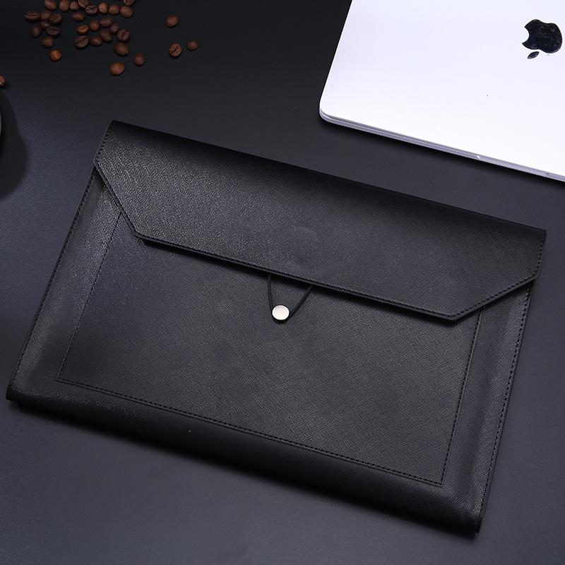Large Capacity A4 Leather File Bag - Multifunctional Business Office Folder