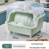 Extra Large Plastic Countertop Dish Drainer Rack with Lid