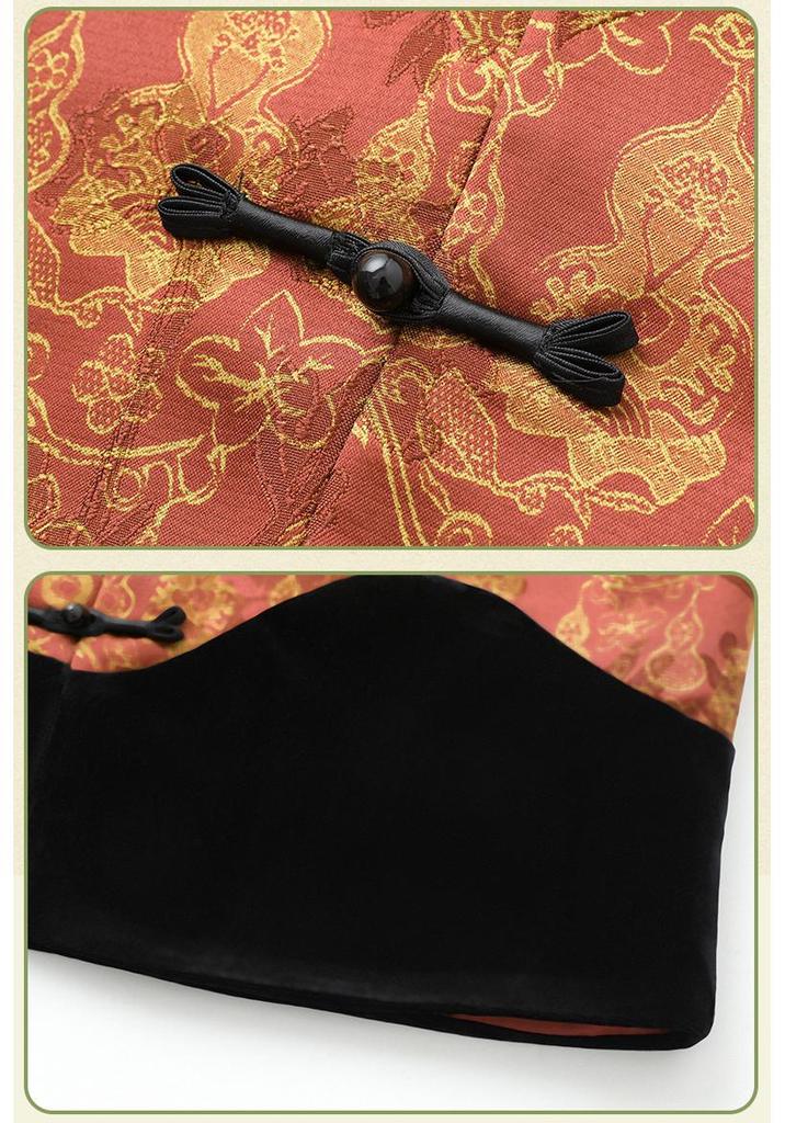 Chinese Embroidery Vest for Middle-Aged Women - Loose-Fit National Style Top
