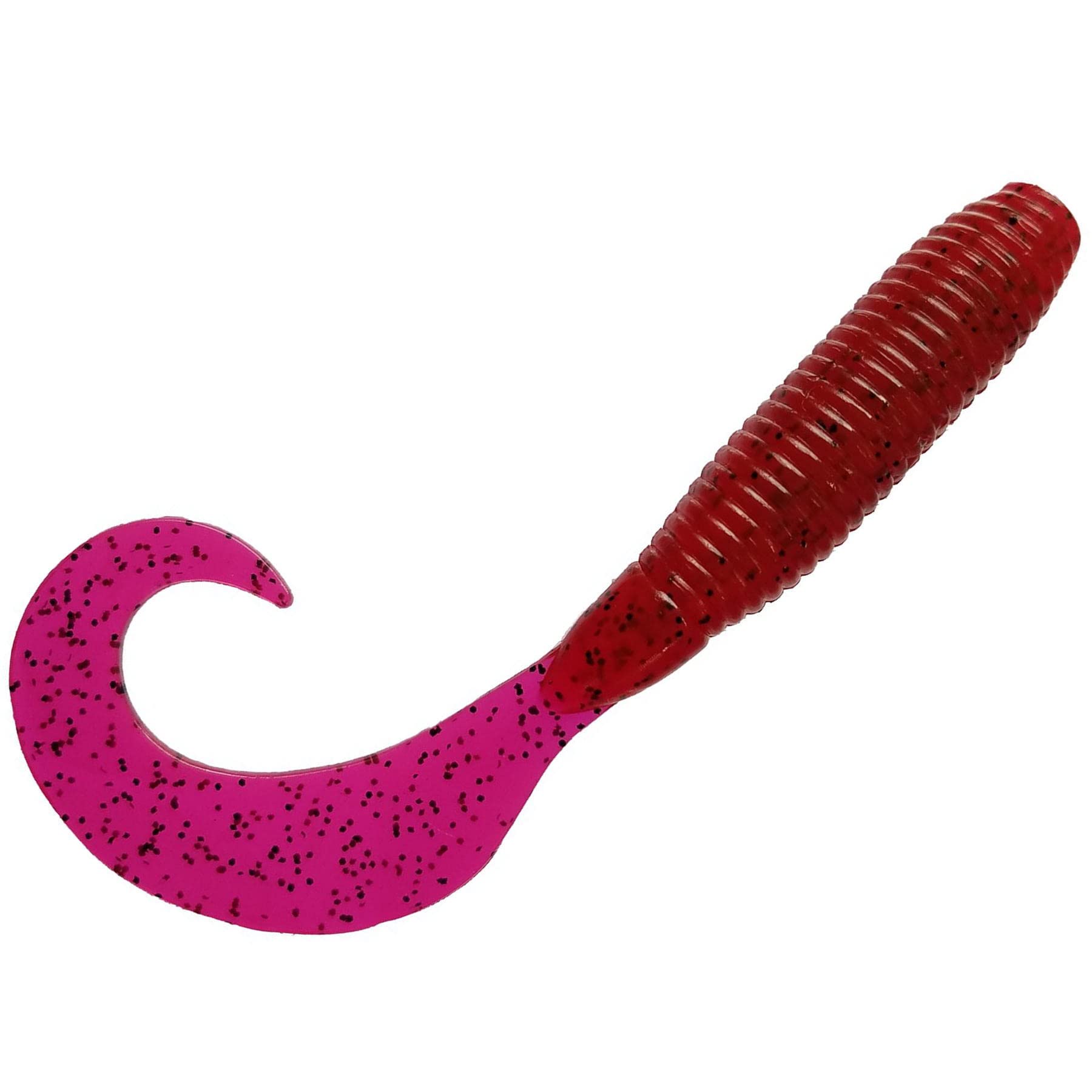Glory Fish Mimic Bass Worm Grub Red Seed Bass Lure LU-014 3-inch
