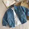2025 Trendy Kids' Denim Cardigan Jacket – Solid Colors for Boys & Girls, Spring/Autumn Fashion