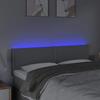 VidaXL Tête de Lit à LED Meuble de Chambre à Coucher Accessoire de Lit Double Tête de Cadre de Lit Intérieur Gris Clair 3121470