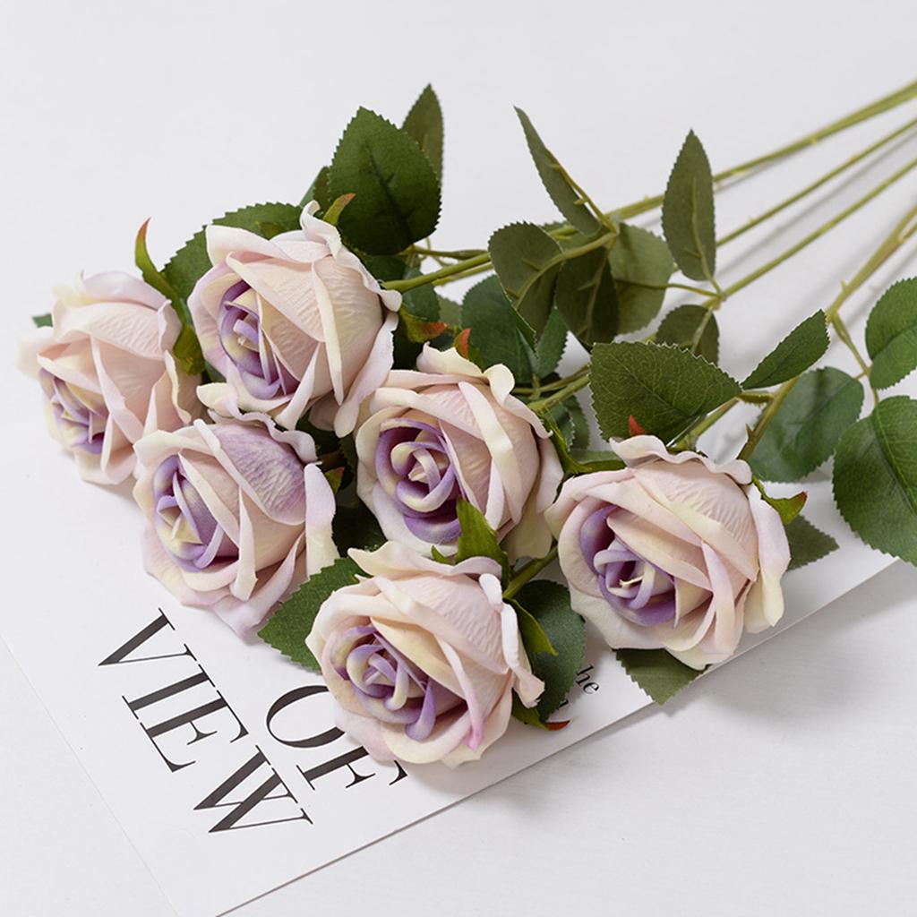 5/10pcs Artificialflower Silk Rose Long Branch Bridal Bouquet Wedding Home Vase Table Decoration DIY Gift Box Wreath Accessories