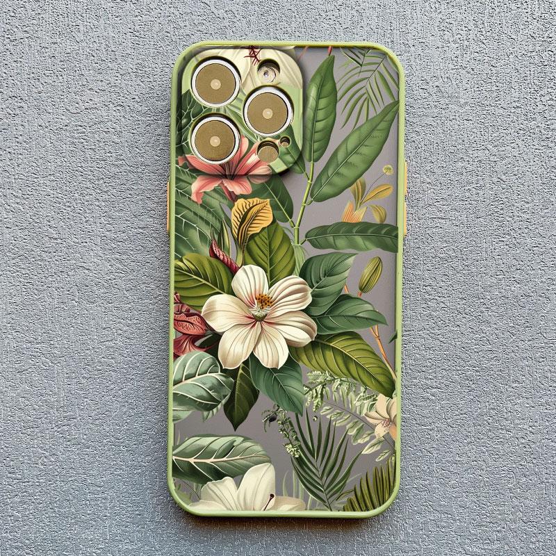 Vintage Blumen Handyhülle Für iPhone 12 11 13 Pro Max Mini 16 15 14 Pro Max X XR XS 8 7 14 15 Plus SE Schmetterling Pflanze Rückseite