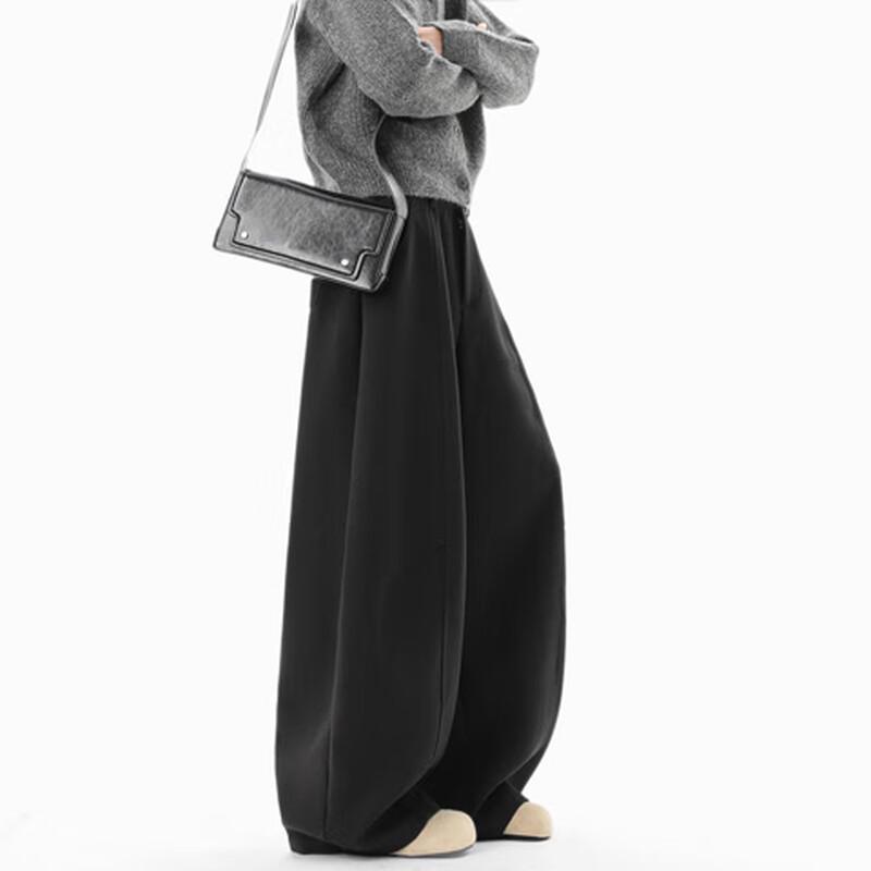 

BWKA Унисекс Винтажные Брюки Широкие Штанины Шерсть Смесь M