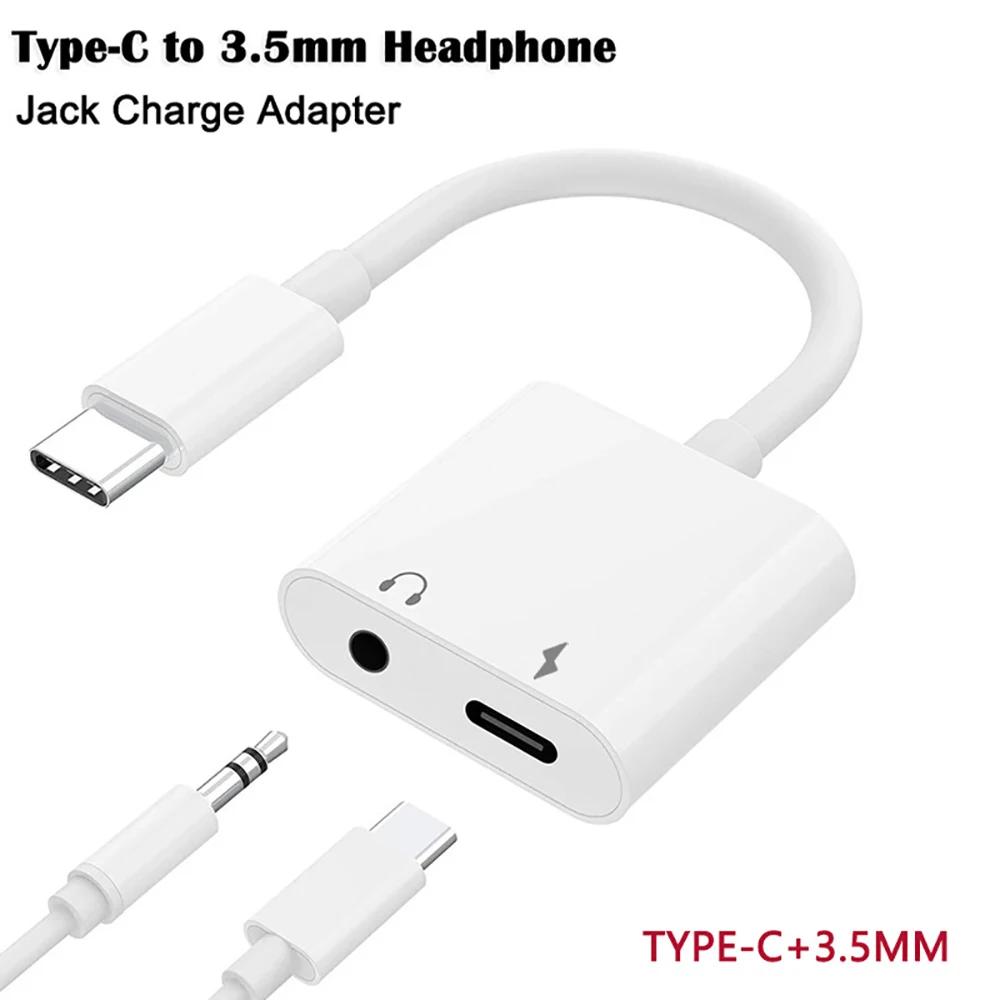 2-in-1 USB-C to 3.5mm Headphone & PD Charging Adapter, Type-C Audio Cable for iPhone 16/15 Pro Max, iPad, Samsung S25/S24/S23