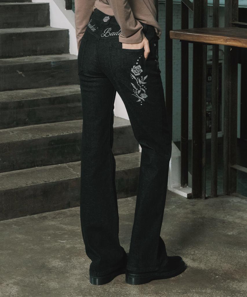 NYXX Smokin Baddie Denim Pants Black