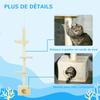 Cat Tree Scratching Post Adjustable Height Dim 440L X 31P X 240 270H Cm 4 Activity Levels With Niche