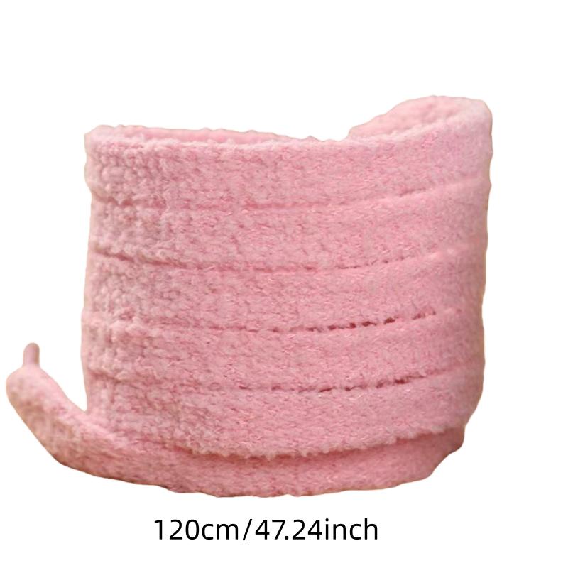 Lacci Soffici Larghi 1,3 cm per Scarpe Alte in Tela - Lacci in Morbida Pelliccia Sintetica, Stringhe Decorative Morbide di Ricambio