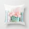 Amerikanischer Retro Blumen Kissenbezug Floral Elegant Interieur Zuhause Sofa Dekokissen Kissenbezug