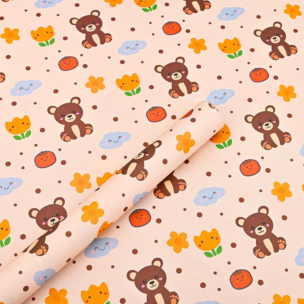 Papier mit Bärenaufdruck Papier mit Hasenaufdruck Geschenkpapier Hohe Qualität Für Bastelprojekte Party-Geschenkverpackung