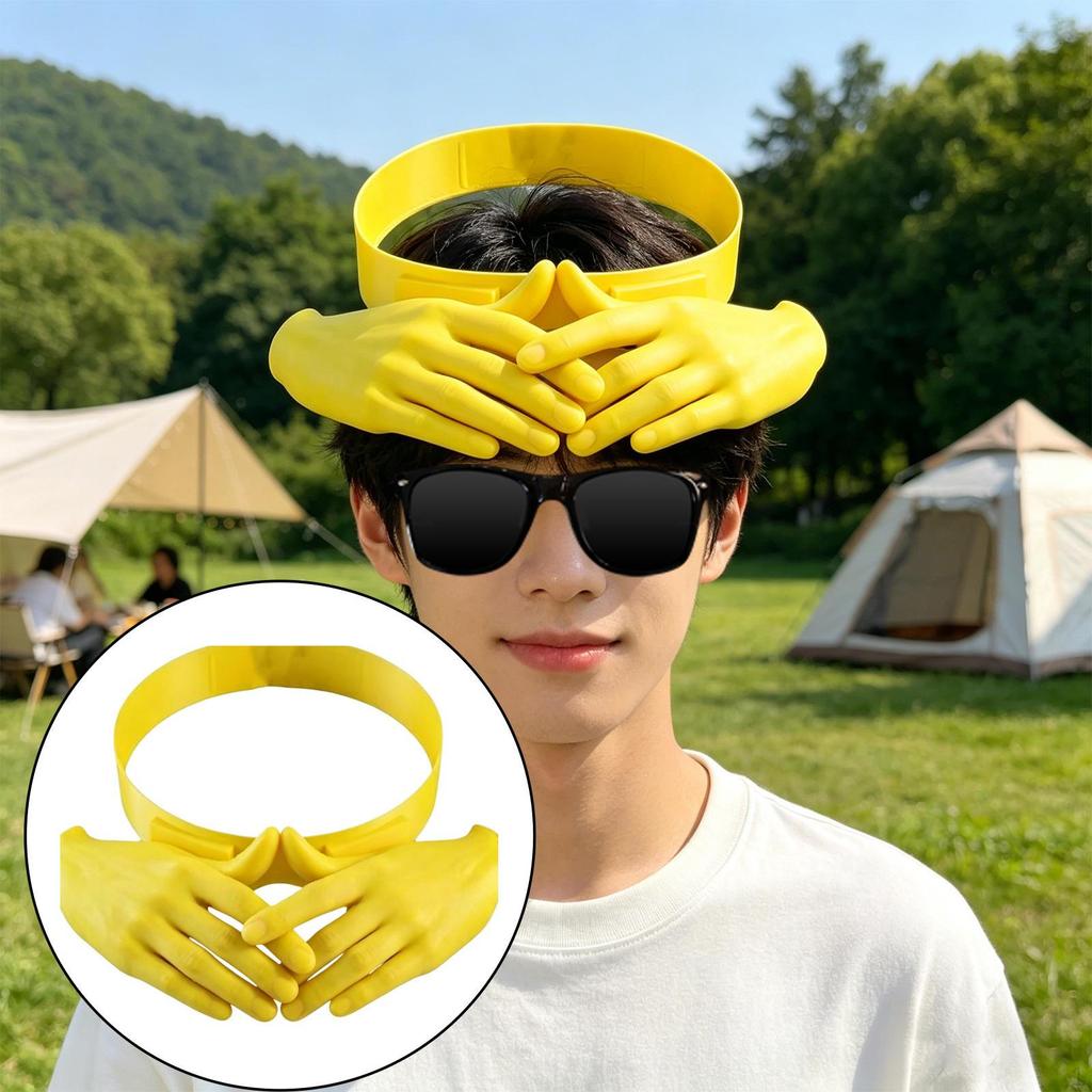 Funny Hand Shaped Sun Hat Trend Accessory for Vacation Hiking Gardening Work