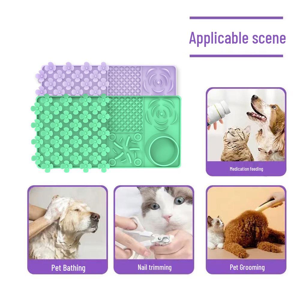 Silicone Slow Feeder Mat for Dogs - Anti-Choking, Anti-Spill Design with Suction Cups