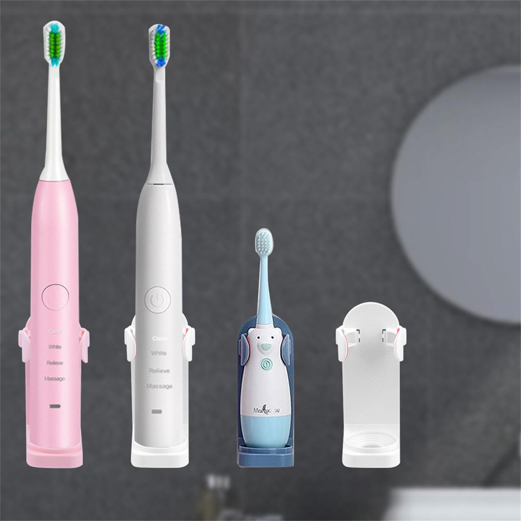 Electric Toothbrush Holder Adapt Wall-Mount Bathroom Space Saving Traceless Toothbrush Organizer Stand