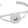 Bracciale Rigido con Charm in Lega Argentata con Bottone a Pressione Singolo si adatta a Noosa