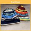 Unisex Knit Hat With Stripe Print No Brim Design For Winter Activities Outdoor