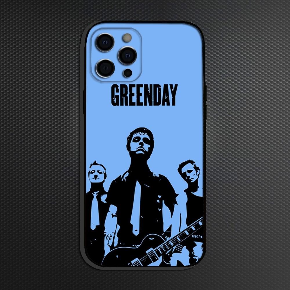 G-Green Band Day Phone Case For iPhone 16,15,14,13,12,11 Plus,Pro Max, Soft Silicone Black Cover