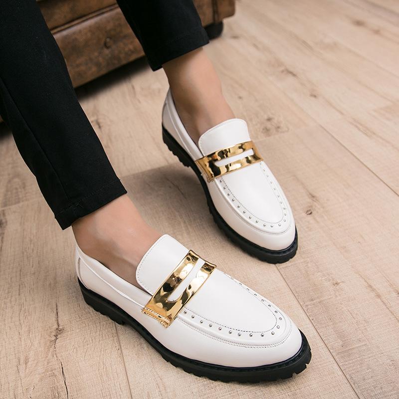 

Мужская кожаная обувь, повседневная обувь, деловой удобный комбинезон, кожаная обувь, легкая мягкая подошва, перфорированная дышащая обувь, один 37