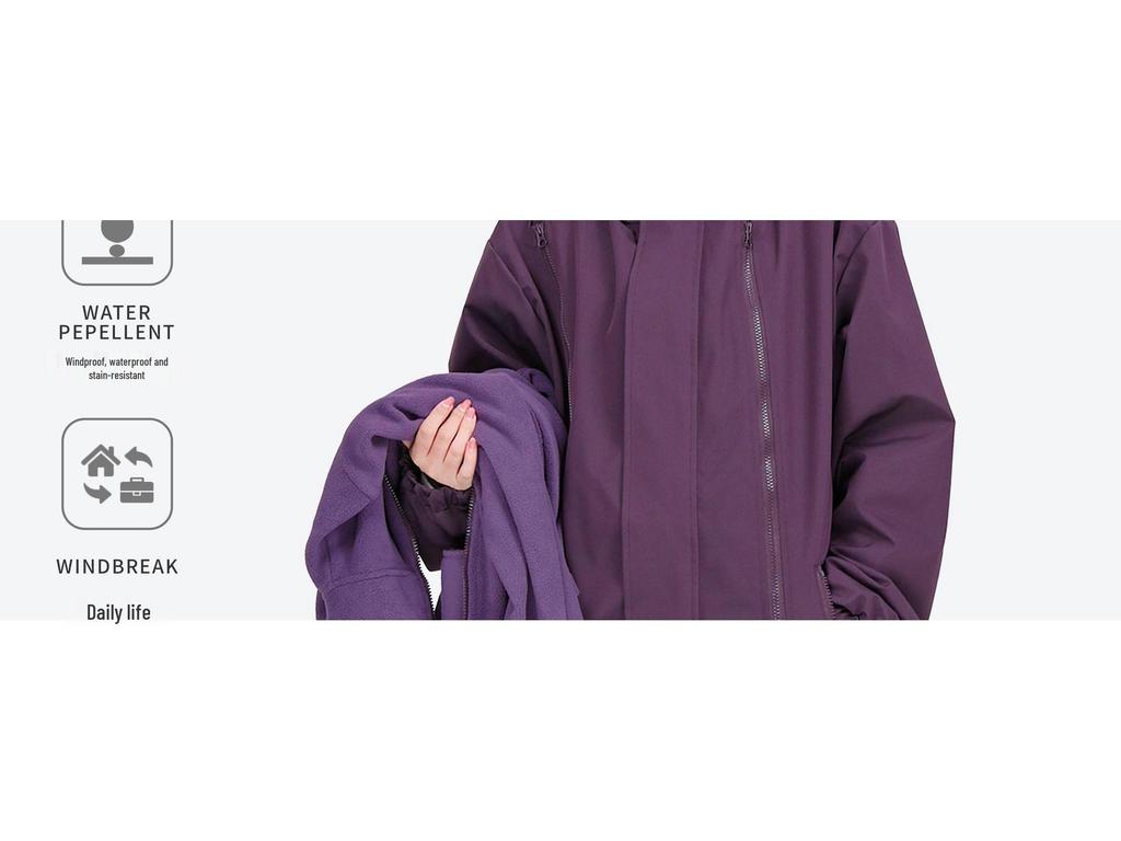 Marke Same Kapuzen-Windbreaker: Unisex Drei-in-Eins Funktionsjacke für Herbst/Winter Bergsteigen