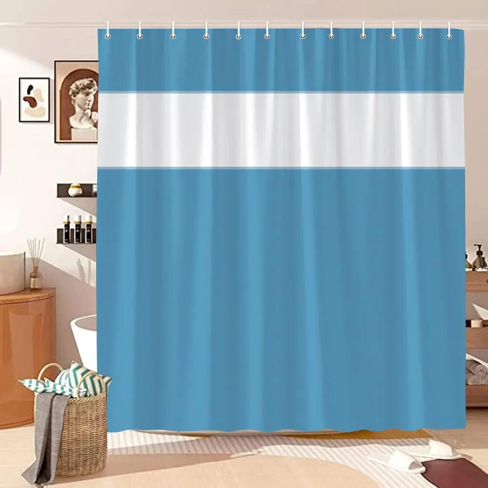 Vintage Geometric Lines Shower Curtain Modern Abstract Bohemian Minimalist Tones Polyester Fabric Shower Curtains Bathroom Decor